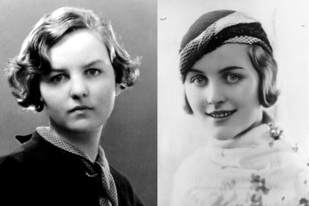 Fotografía de las hermanas Jessica y Diana Mitford en su juventud.