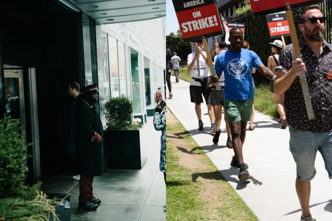 Porteros y encargados de edificios se reúnen en asamblea sindical en Nueva York.