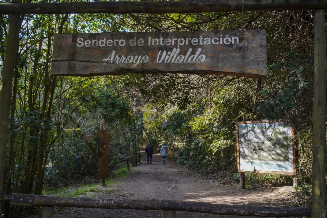 Vista de la playa Punta del Indio en la Reserva del Parque Costero Sur, con aves y vegetación autóctona