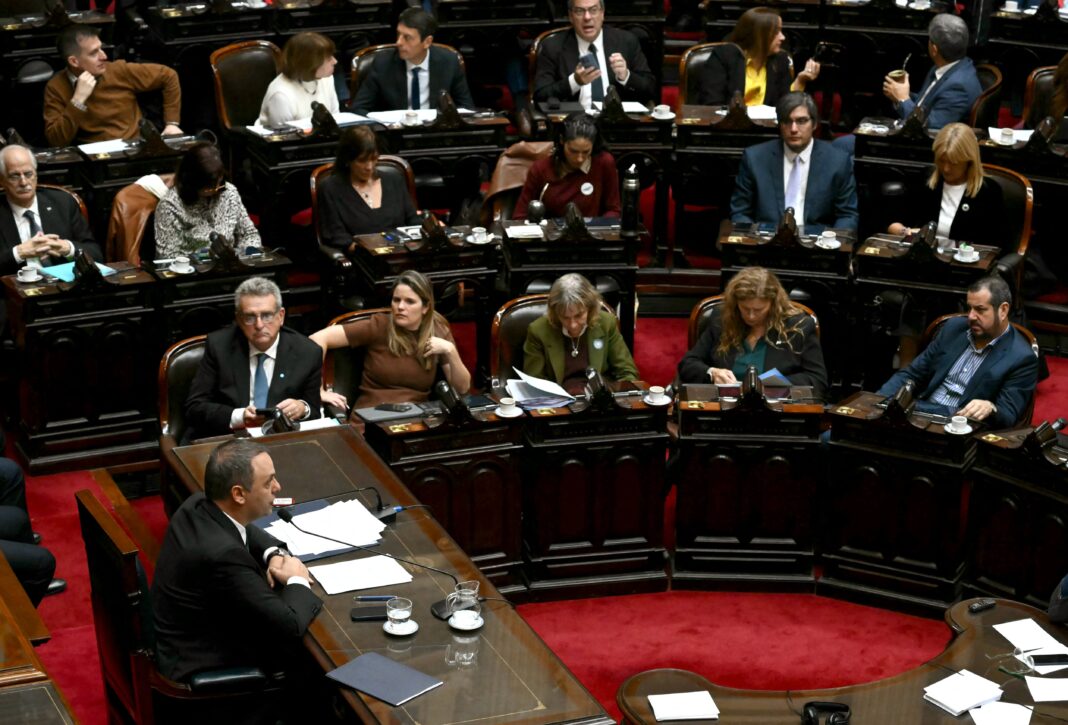 Guillermo Adorni durante su exposición en el Congreso