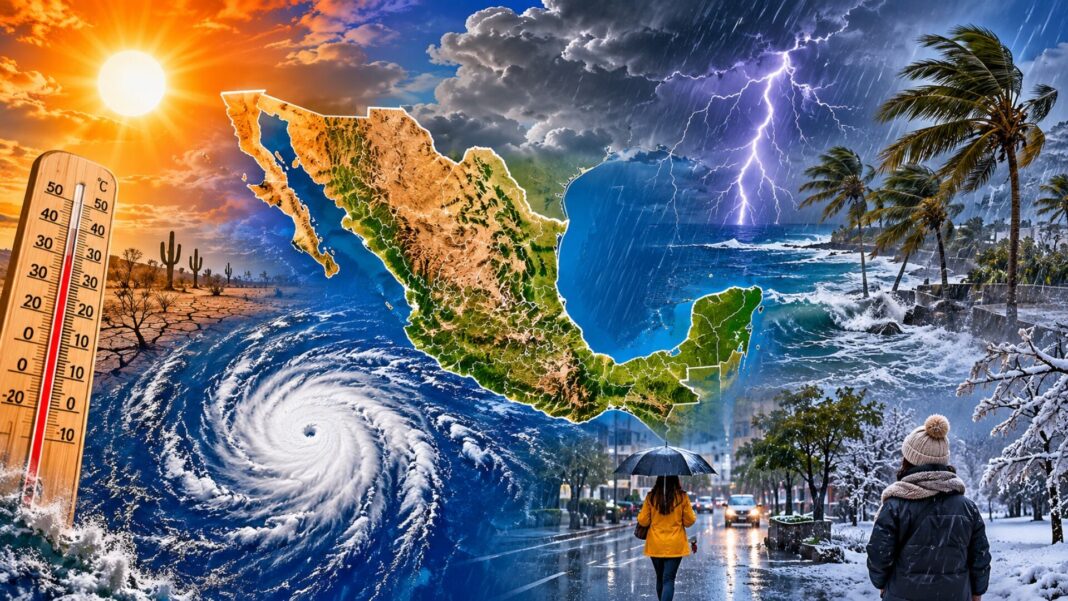 Mapa del clima en México con reportes del SMN