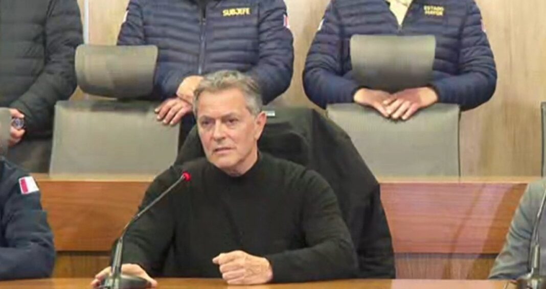 Captura de pantalla del fiscal Raúl Garzón en conferencia de prensa