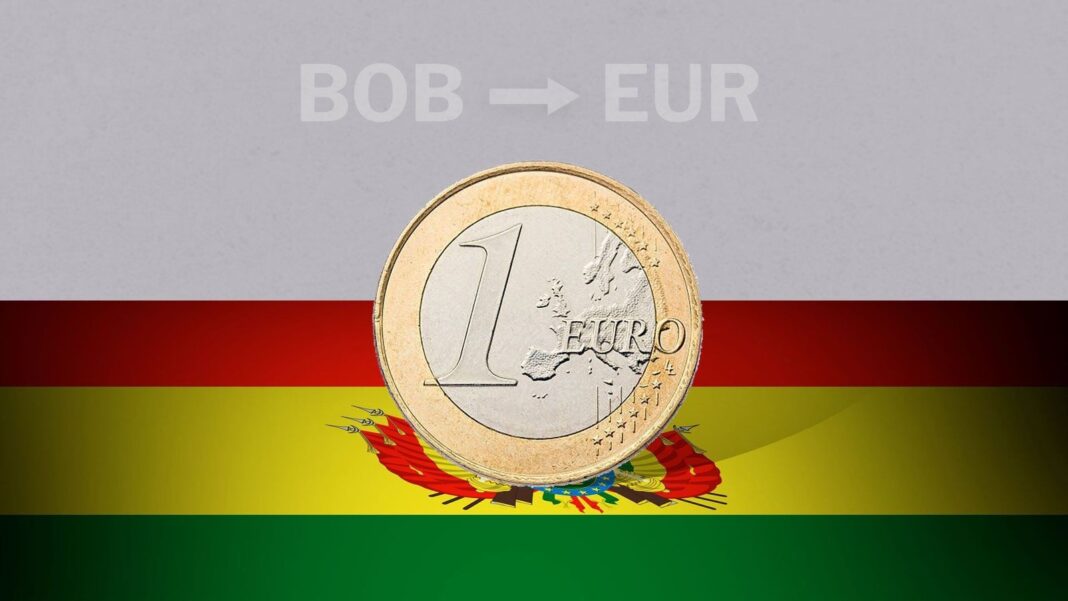 Gráfico de cotización del euro frente al boliviano