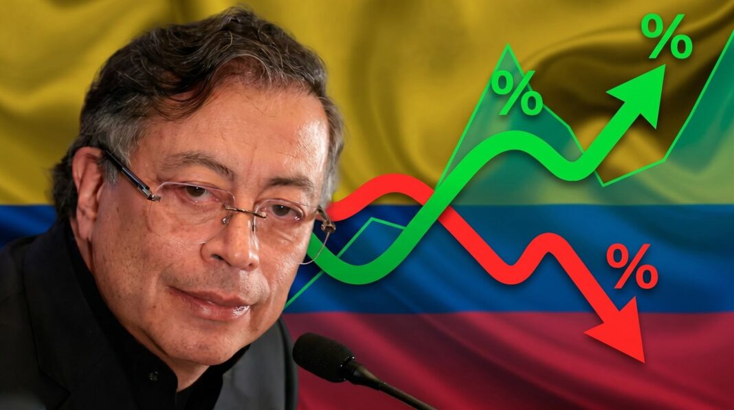 Gráfico de la encuesta Invamer con resultados de aprobación de Gustavo Petro en mayo de 2026