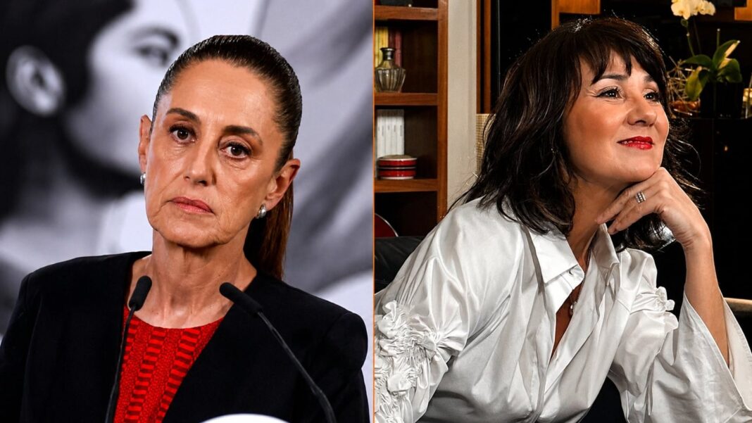 Mónica Garza y Claudia Sheinbaum en contexto de polémica mediática