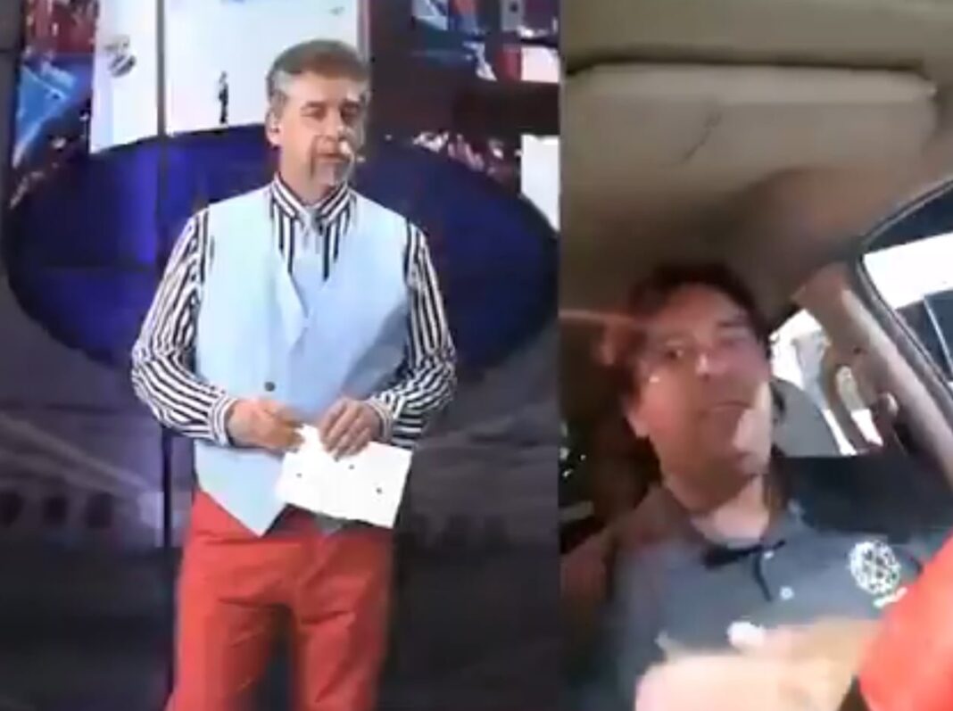 Captura de video del asalto al periodista Fernando Vargas durante transmisión en vivo