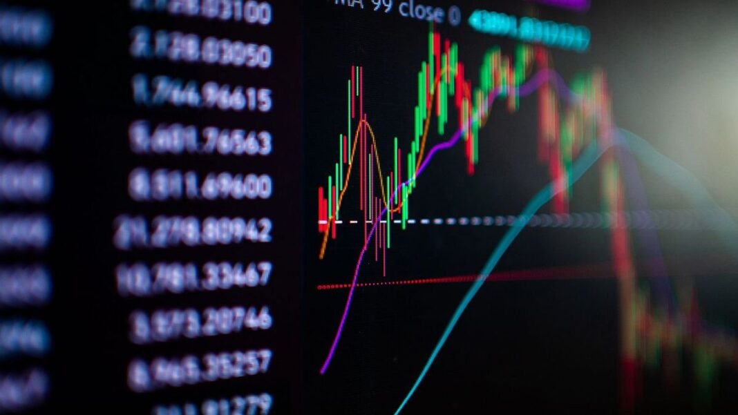 Gráfico del S&P Merval y bonos en dólares en alza