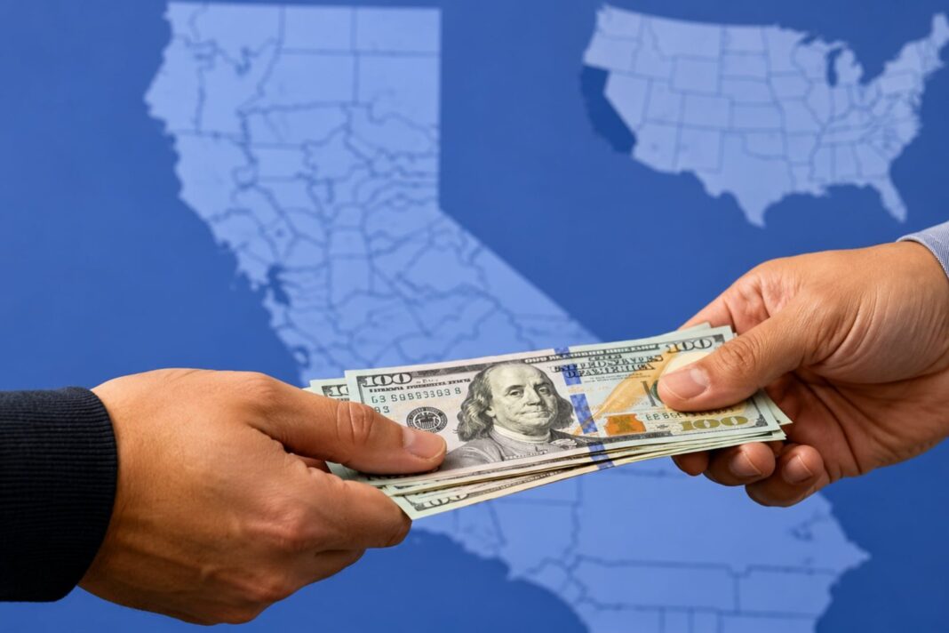Mapa de California con indicación de condados donde sube el salario mínimo en julio