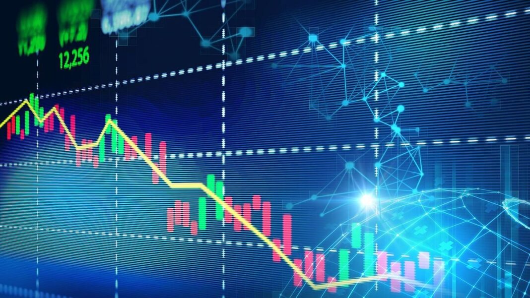 Gráfico de bonos en dólares y acciones argentinas en alza