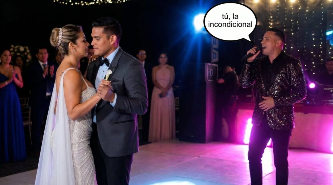 Karla Tarazona y Christian Domínguez en su boda
