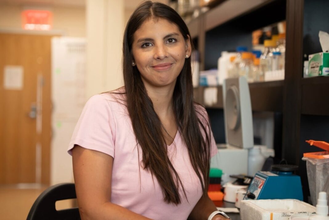 Sofía Cano Alfañar en laboratorio de Wageningen University & Research
