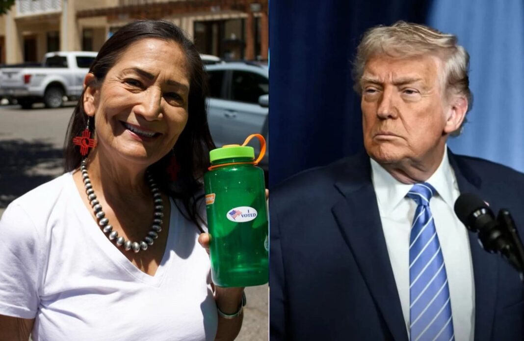 Deb Haaland en evento de campaña