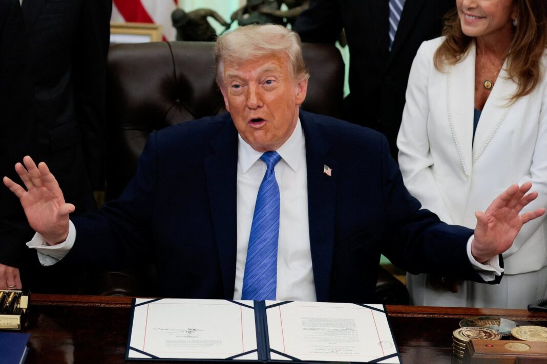 Donald Trump en conferencia de prensa