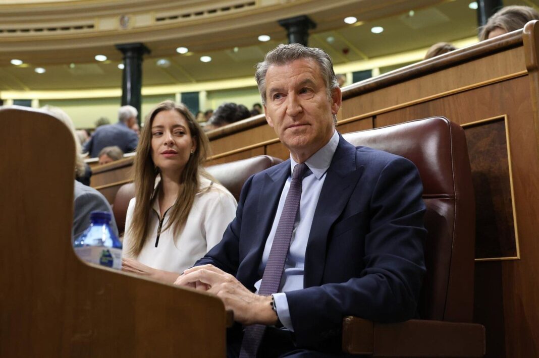 Alberto Núñez Feijóo durante una intervención política