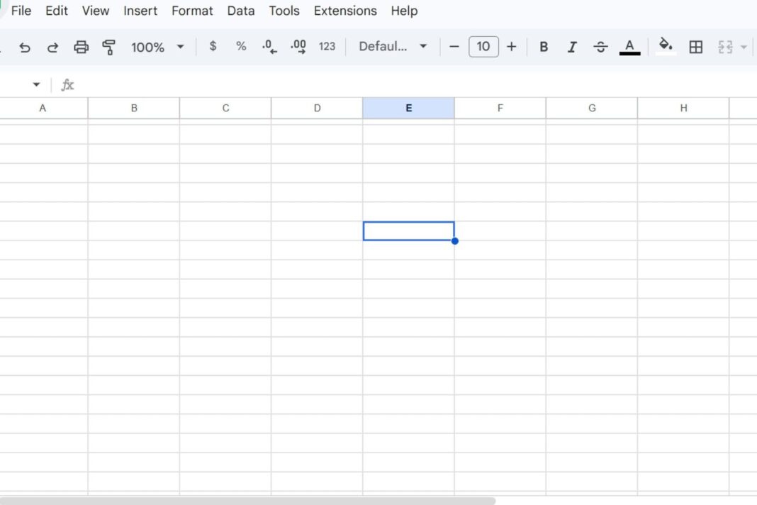 Captura de pantalla de Google Sheets mostrando una hoja de cálculo con datos y fórmulas