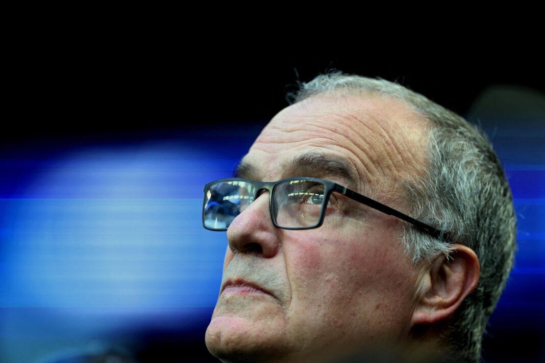 Marcelo Bielsa durante la conferencia de prensa tras el empate de Uruguay ante Cabo Verde