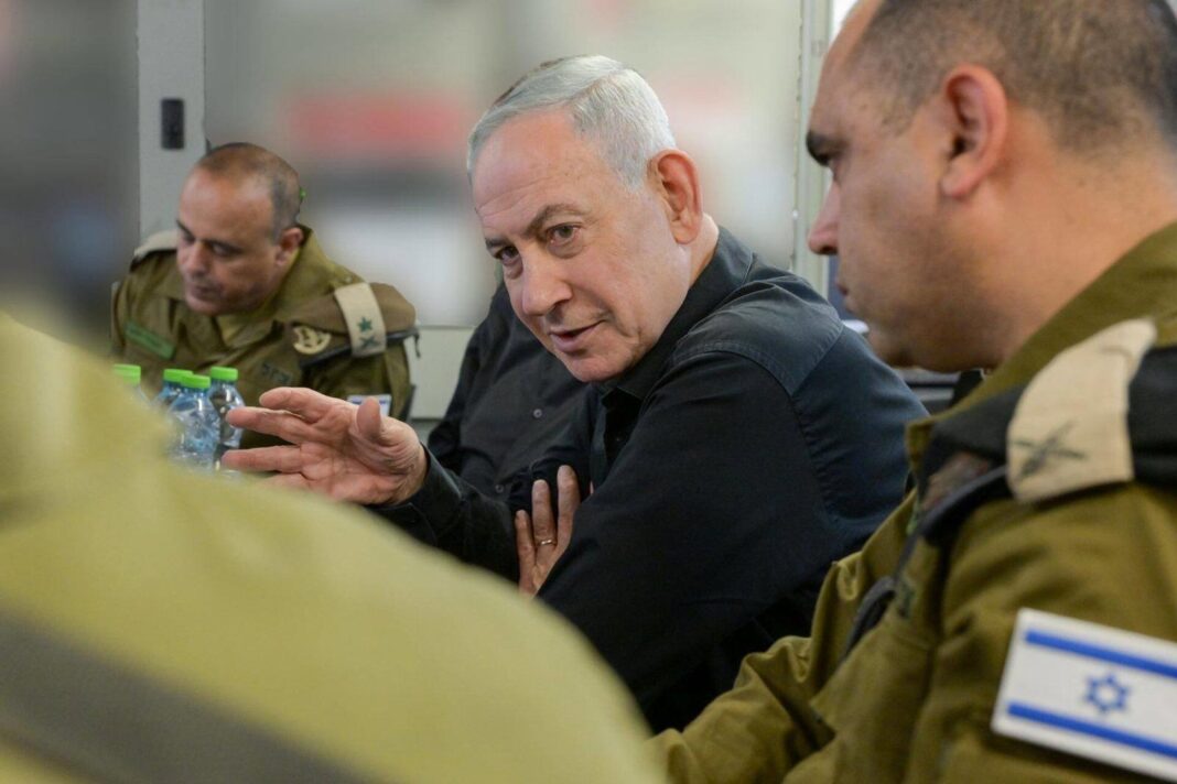 Benjamin Netanyahu durante un acto de la agencia JNS