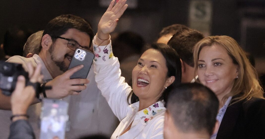 Keiko Fujimori y Roberto Sánchez en fotos de campaña electoral peruana