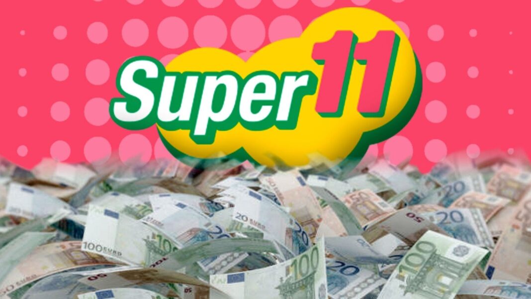 Boleto de Super Once con la combinación ganadora del Sorteo 1 del 24 de junio