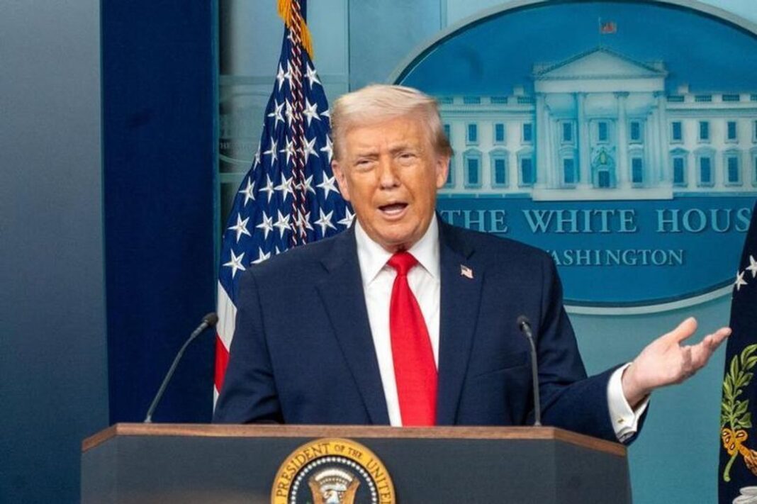 Donald Trump en conferencia de prensa sobre programa nuclear iraní