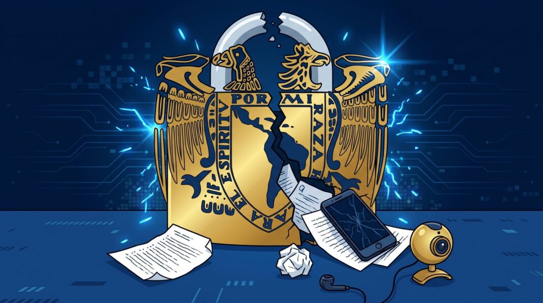 Captura de pantalla de un video de TikTok con instrucciones para hacer trampa en el examen de la UNAM