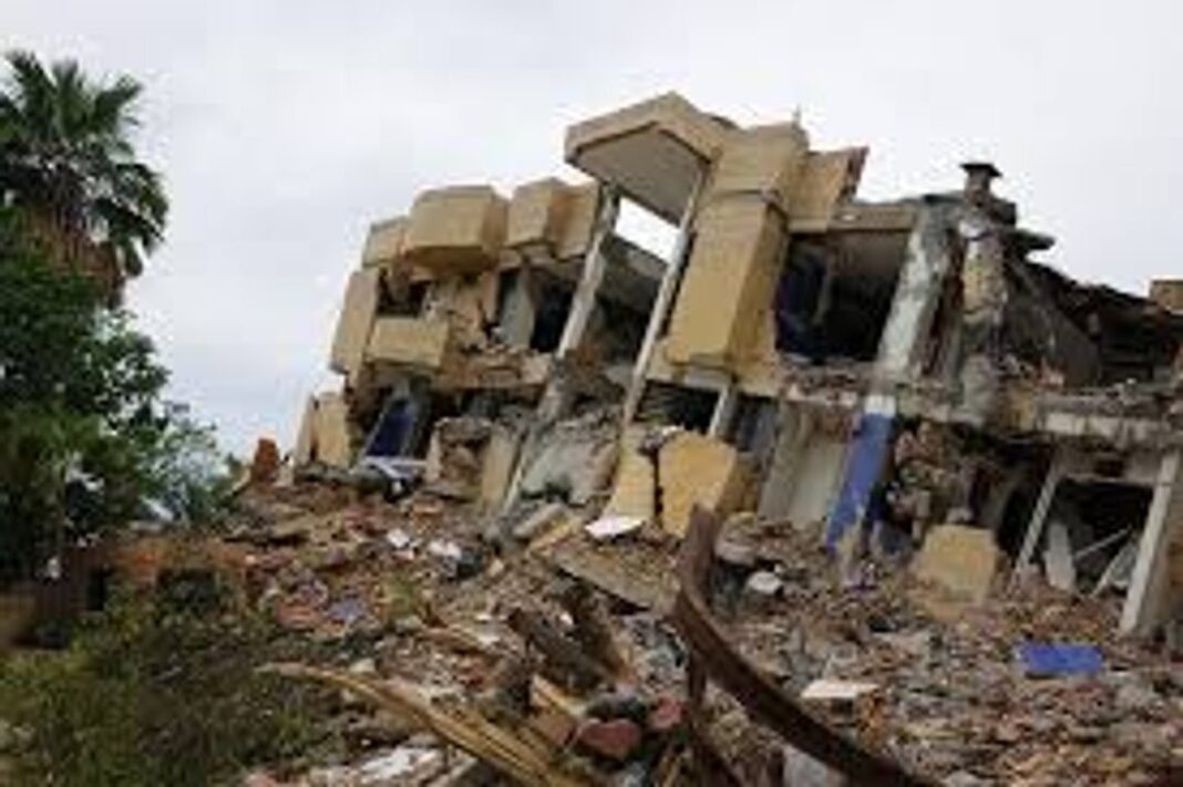 Imagen de edificaciones afectadas tras el sismo en Venezuela