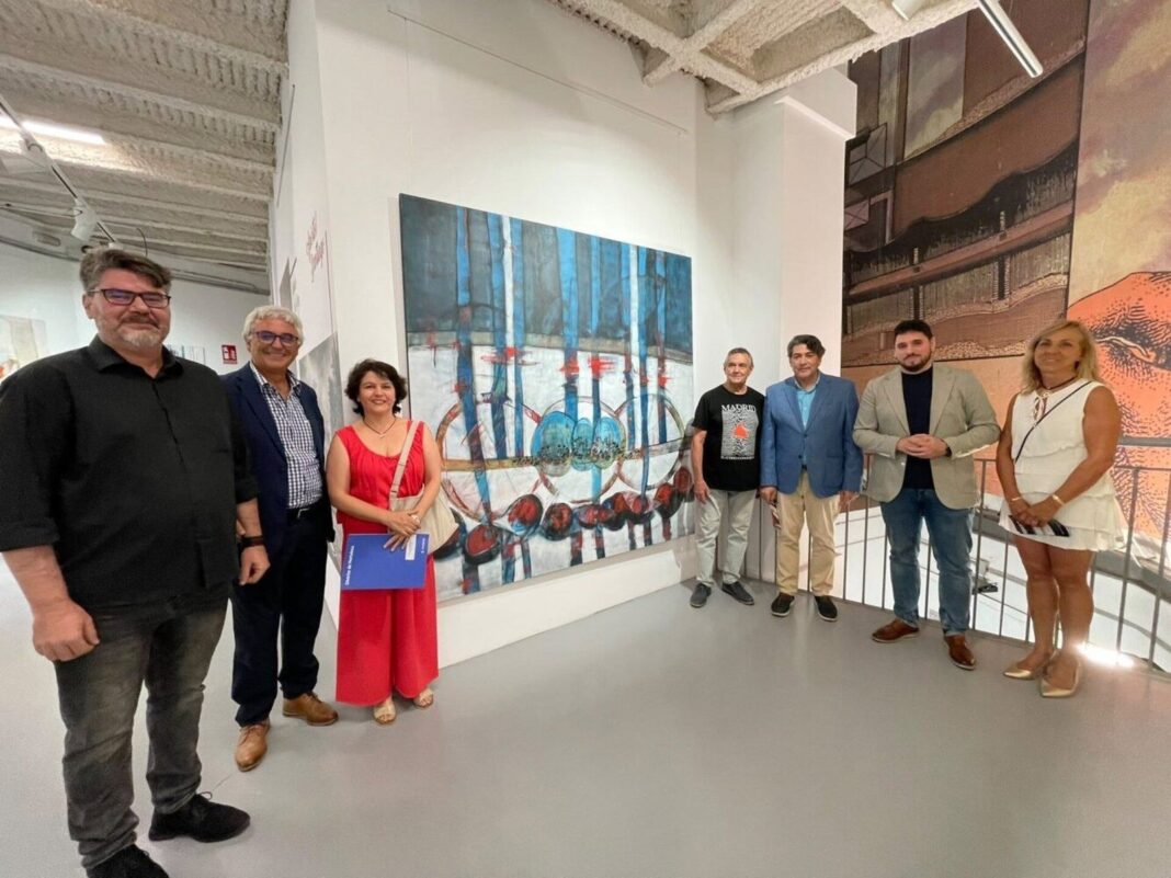 Obra abstracta de Julio Ovejero en exposición Memoria del color en el Silo de Hortaleza