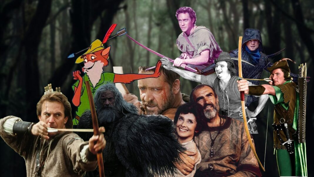 Escena de la película La muerte de Robin Hood con Hugh Jackman como Robin Hood