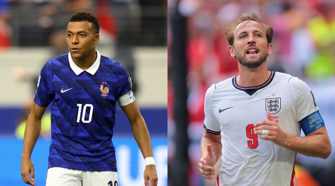 Escudos de Francia e Inglaterra previo al partido por el tercer puesto del Mundial 2026