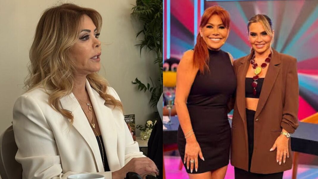 Gisela Valcárcel en conferencia de prensa