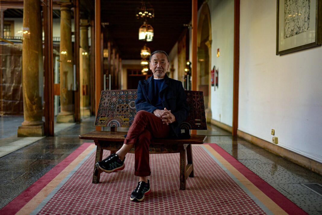 Haruki Murakami en un evento literario