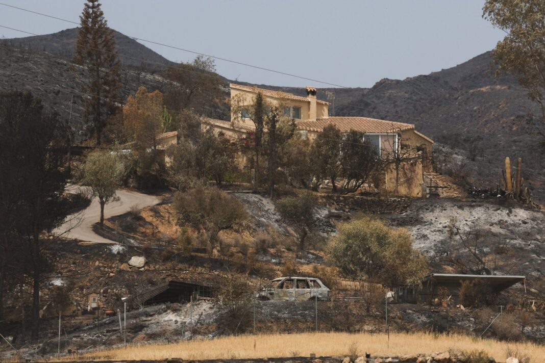 Imagen del incendio forestal en Los Gallardos, Almería