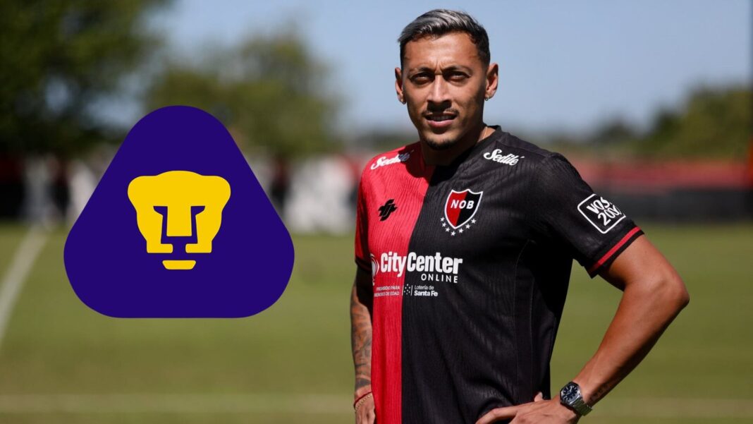 Luciano Herrera, futbolista argentino, durante un partido con Newell's Old Boys