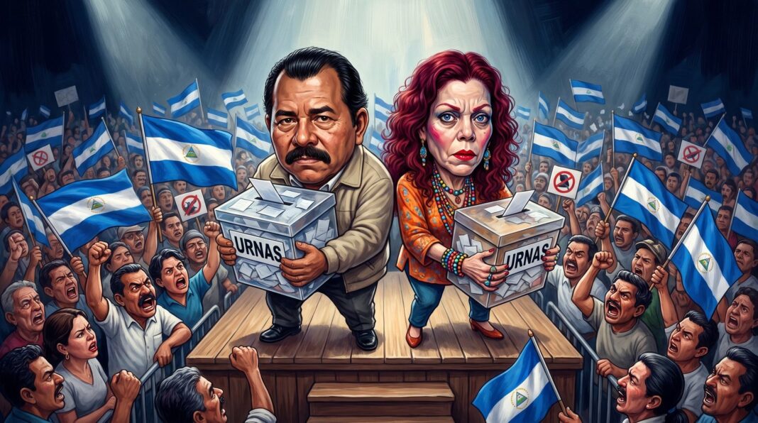 Daniel Ortega y Rosario Murillo en un acto oficial en Nicaragua