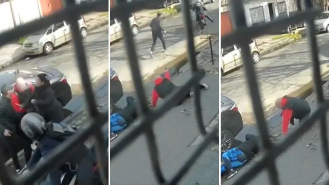 Cámara de seguridad muestra a un policía retirado forcejeando con asaltantes en Gerli