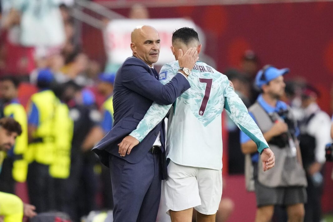 Roberto Martínez en rueda de prensa durante el Mundial