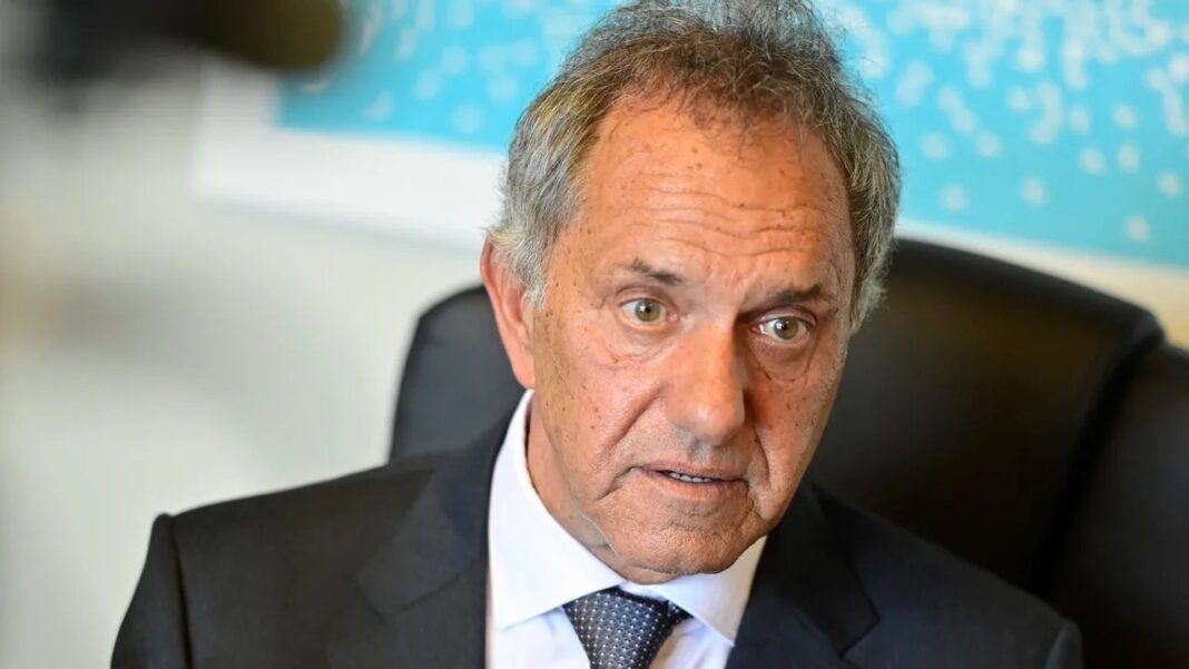 Daniel Scioli durante la inauguración de la Exposición Rural de Palermo