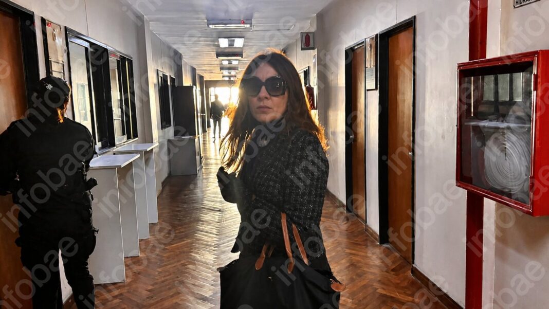 Gisela Kocsis declarando en tribunales de Comodoro Py