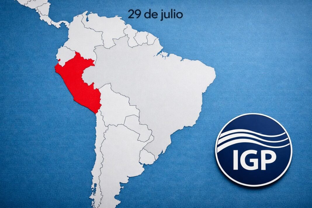Mapa de sismos en Perú con epicentros marcados