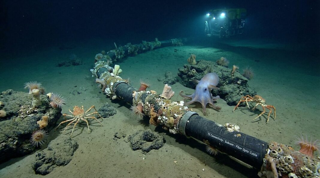 Buque Wave Sentinel en el mar para reparación de cable submarino