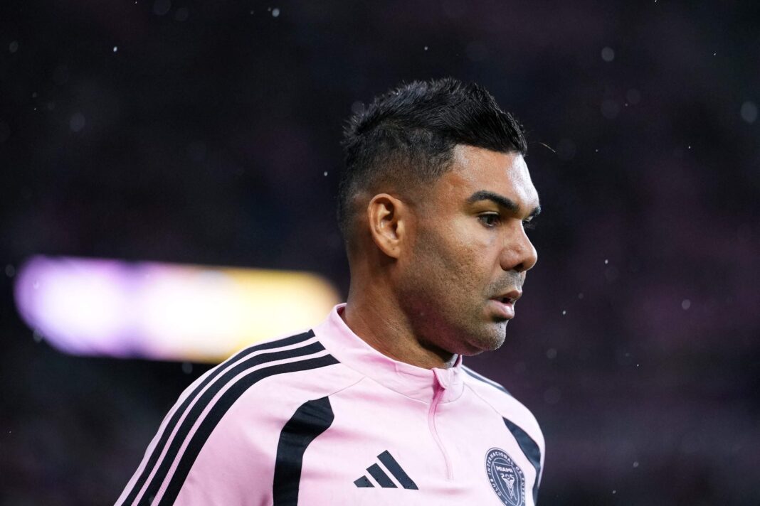 Casemiro durante el partido entre Inter Miami y Columbus Crew
