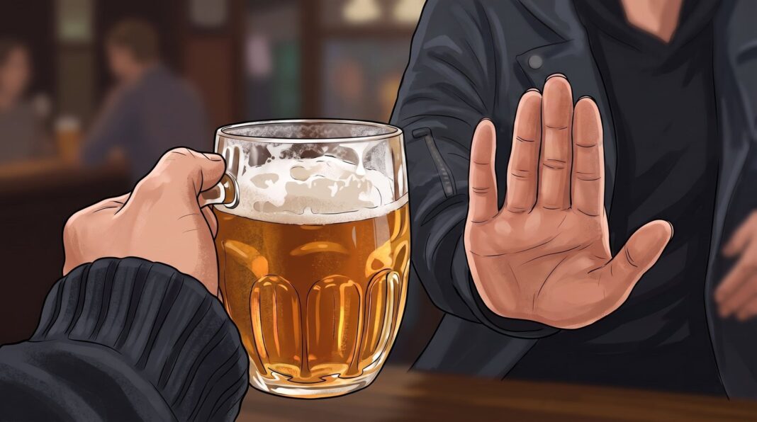 Personas brindando con bebidas alcohólicas en un bar