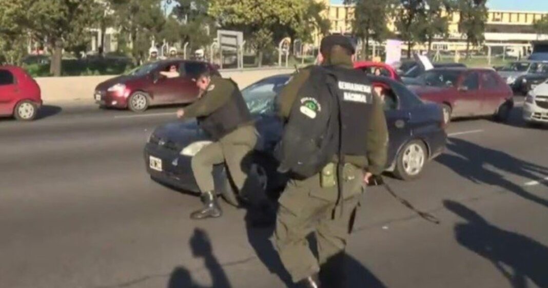 Juan López Torales, comandante de Gendarmería, durante una audiencia judicial