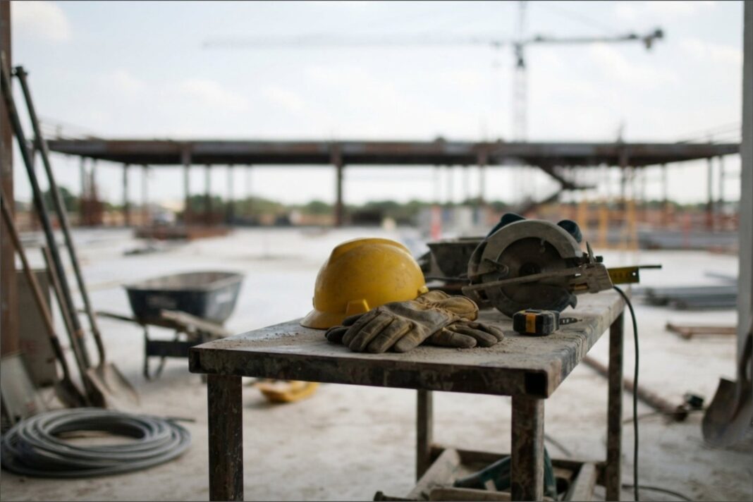 Albañil trabajando en una obra en Florida