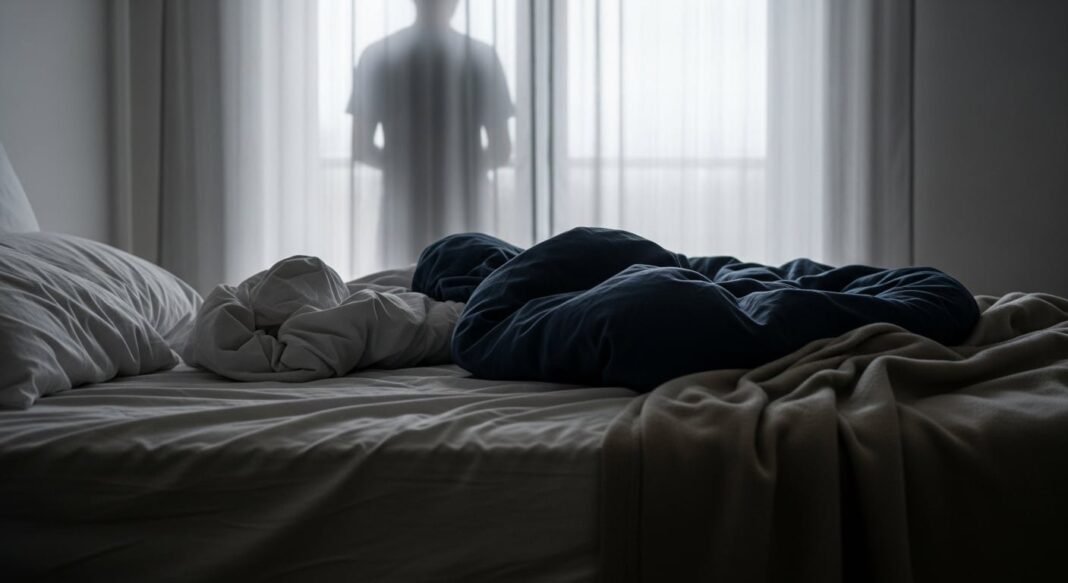 Persona durmiendo en una cama