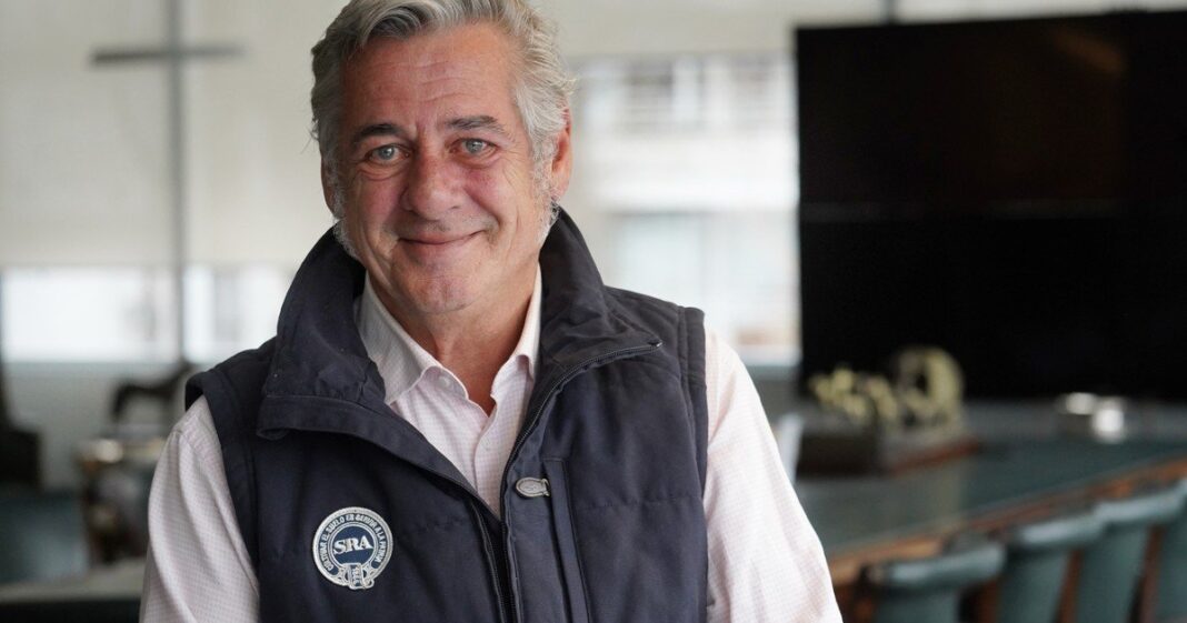 Nicolás Pino, presidente de la Sociedad Rural Argentina, en el acto inaugural de Palermo