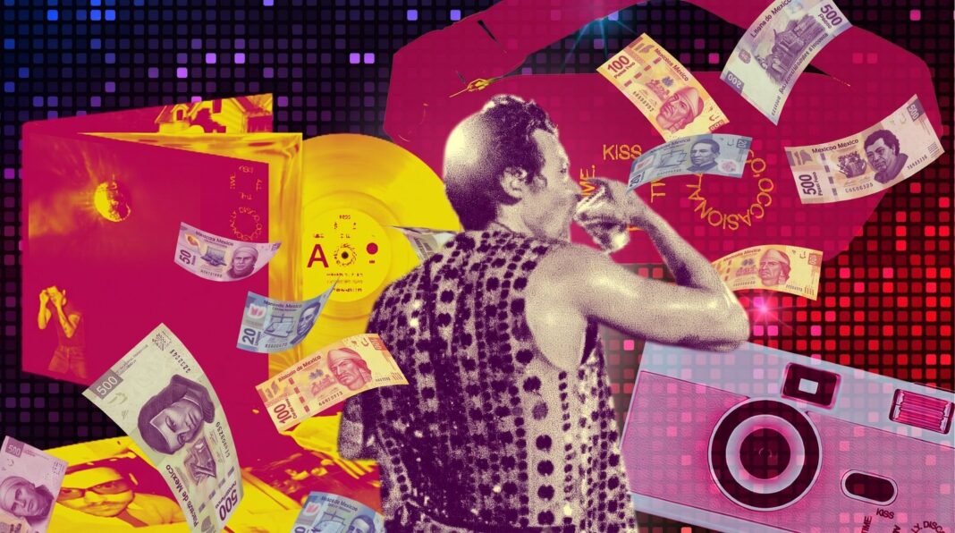 Puestos de mercancía oficial y alimentos en el Estadio GNP Seguros durante concierto de Harry Styles