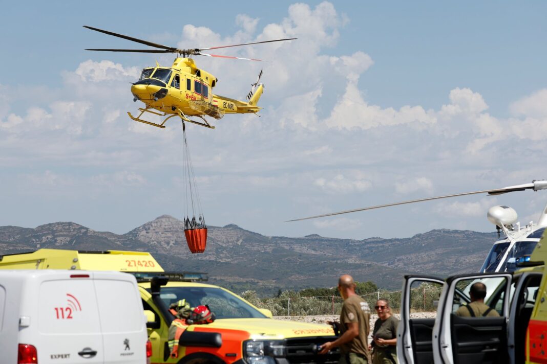 Imagen del incendio forestal en Tírig, Castellón