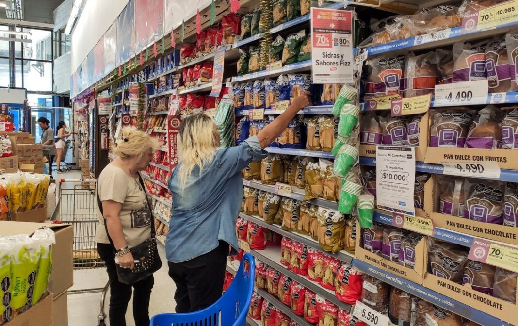 Gráfico de inflación mensual y acumulada en Argentina