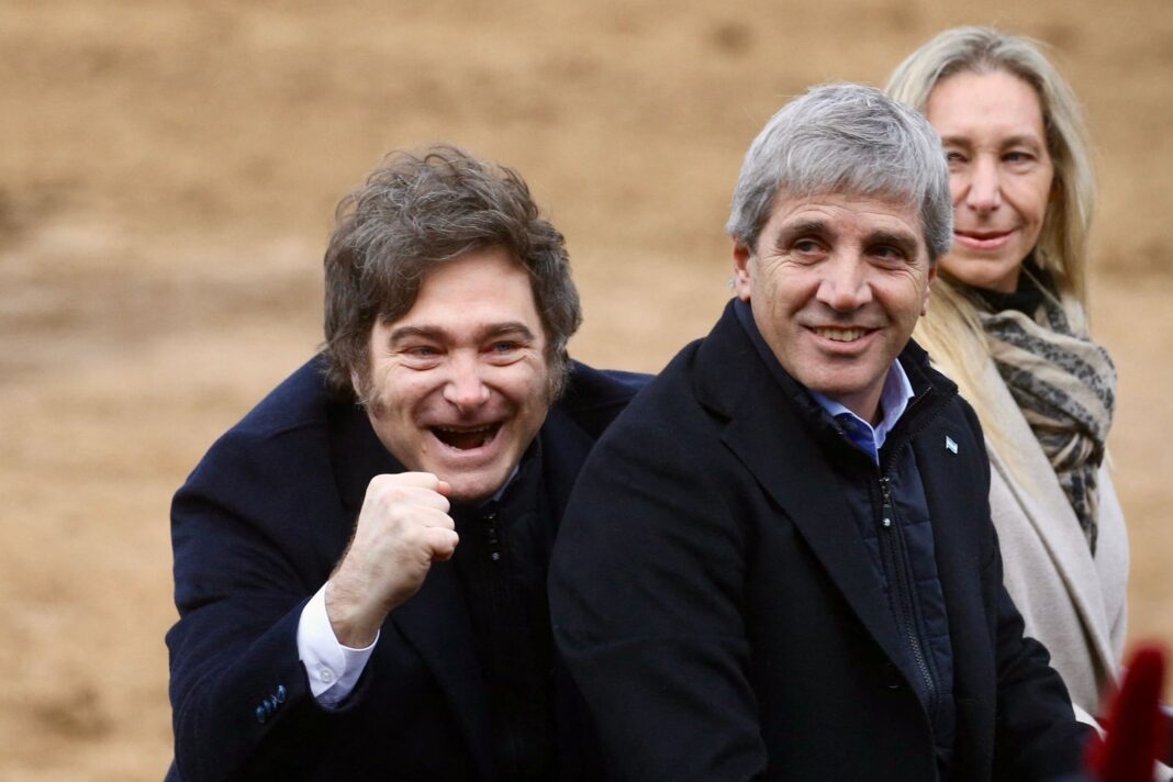 Javier Milei durante un acto oficial